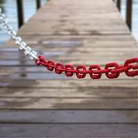 Bicolour Plastic Barrier Chain, Green/White Buying Direct Corp.