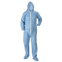 Pyrolon&reg; Plus 2 FR Hooded Coveralls With Boots, Small, Blue, FR Treated Fabric Buying Direct Corp.