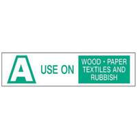 "A Use on Wood Paper Textiles and Rubbish" Labels, 6" L x 1-1/2" W, Green on White Buying Direct Corp.