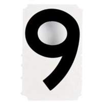 Quick-Align&reg; Individual Gothic Number and Letter Labels, 9, 4" H, Black Buying Direct Corp.