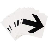 Quick-Align&reg; Individual Gothic Number and Letter Labels, Arrow Symbol, 4" H, Black Buying Direct Corp.