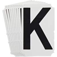 Quick-Align&reg;Individual Gothic Number and Letter Labels, K, 4" H, Black Buying Direct Corp.