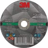 Silver Cut-Off Wheel, 3" x 0.06", 3/8"-24 Arbor, Type 1, Ceramic, 25645 RPM Buying Direct Corp.