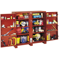 Jobsite Shelf Cabinet, Steel, 58.7 Cubic Feet, Red Buying Direct Corp.