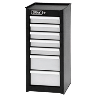 Side Rider Cabinet, 7 Drawers, 14-3/4" W x 18" D x 33.34" H, Black Buying Direct Corp.