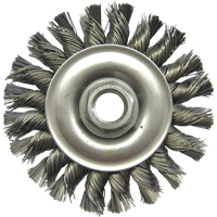 Wire Wheel Brushes, 4" Dia., 0.02" Fill, 5/8"-11 Arbor, Steel Buying Direct Corp.