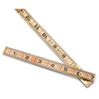 Red End&reg; Oversized Brick Mason Rule, 6' L, Wood, 1/16" Graduations Buying Direct Corp.