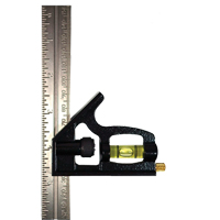 Johnson 406EM - Combination Square, 6" x 1" L, 1/32" Graduations, Steel, Plain Buying Direct Corp.
