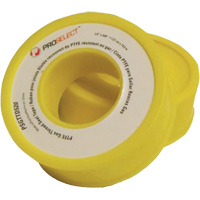 Gas & Oil PTFE Pipe Thread Tape, 12.7 mm (1/2") x 6.6 m (21.67'), Yellow Buying Direct Corp.