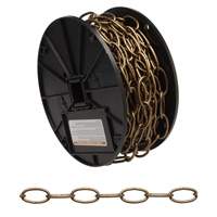 Chaîne d&eacute;corative, Acier au carbone, #10 x 60' (18,3 m) l, Charge d'utilisation 35 lb (0,0175 tonne) Buying Direct Corp.