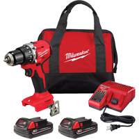 M18 Compact Brushless Hammer Drill/Driver Kit, Lithium-Ion, 18 V, 1/2" Chuck, 550 in-lbs Torque Buying Direct Corp.