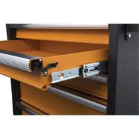 GSX Series Rolling Tool Cabinet, 6 Drawers, 36" W x 18-1/5" D x 37-2/5" H, Black/Orange Buying Direct Corp.