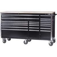 HDRC7220 HD Series Roller Cabinet, 20 Drawers, 72" W x 24" D x 42-3/10" H, Black Buying Direct Corp.