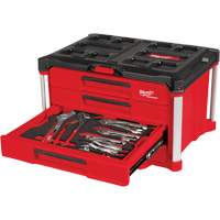 64-Piece Hand Tool Set with PACKOUT 4 Drawer Tool Box, 16-3/10" x 22-1/5" x 14-3/10", Black/Red Buying Direct Corp.