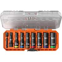 KNECT Drive Socket Set, 9 Pcs, Impact, 3/8" Drive Size, Deep Buying Direct Corp.