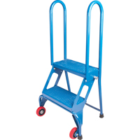 Portable Folding Ladder, 2 Steps, Perforated, 20" High Buying Direct Corp.