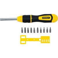 Multi-Bit Ratchet Screwdriver with 10 Bits, Cushion Grip Handle Buying Direct Corp.