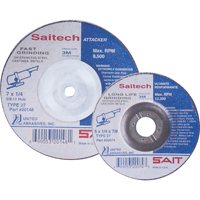 Saitech Ultimate Performance Grinding Wheel, 4" x 1/4", 3/8" Arbor, Aluminum Oxide, Type 27 Buying Direct Corp.