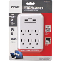 Prime&reg; USB Charger with Surge Protector Buying Direct Corp.