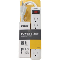 Power Strip, 6 Outlet(s), 1-1/2', 15 A, 1875 W, 125 V Buying Direct Corp.
